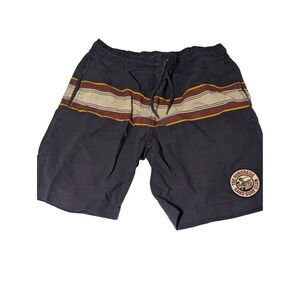 The Hundreds Sand Surf Club Shorts Mens Medium Navy Blue Striped Canvas Skate